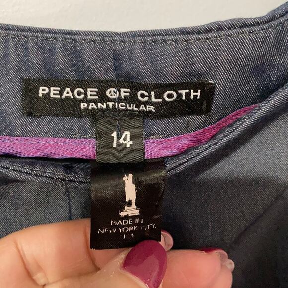 Peace Of Cloth Panticular Lisa Ankle High Rise Trousers Size 14 Blue Grey - Picture 11 of 16